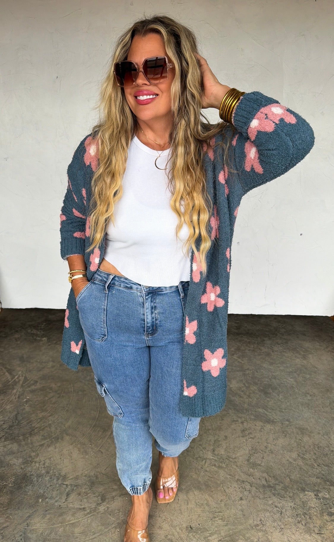 Blue Daisy Cloud Cardigan