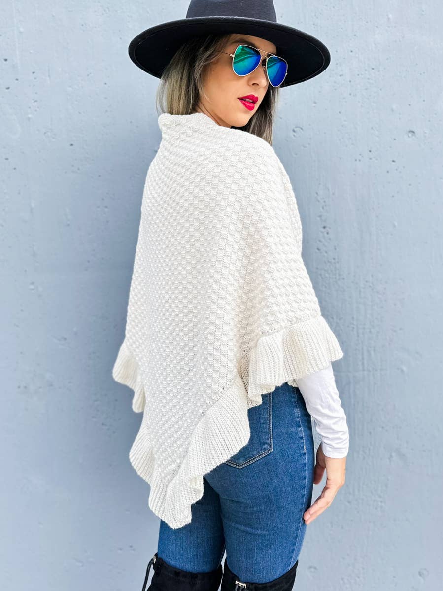 Breezy Ruffle Shawl