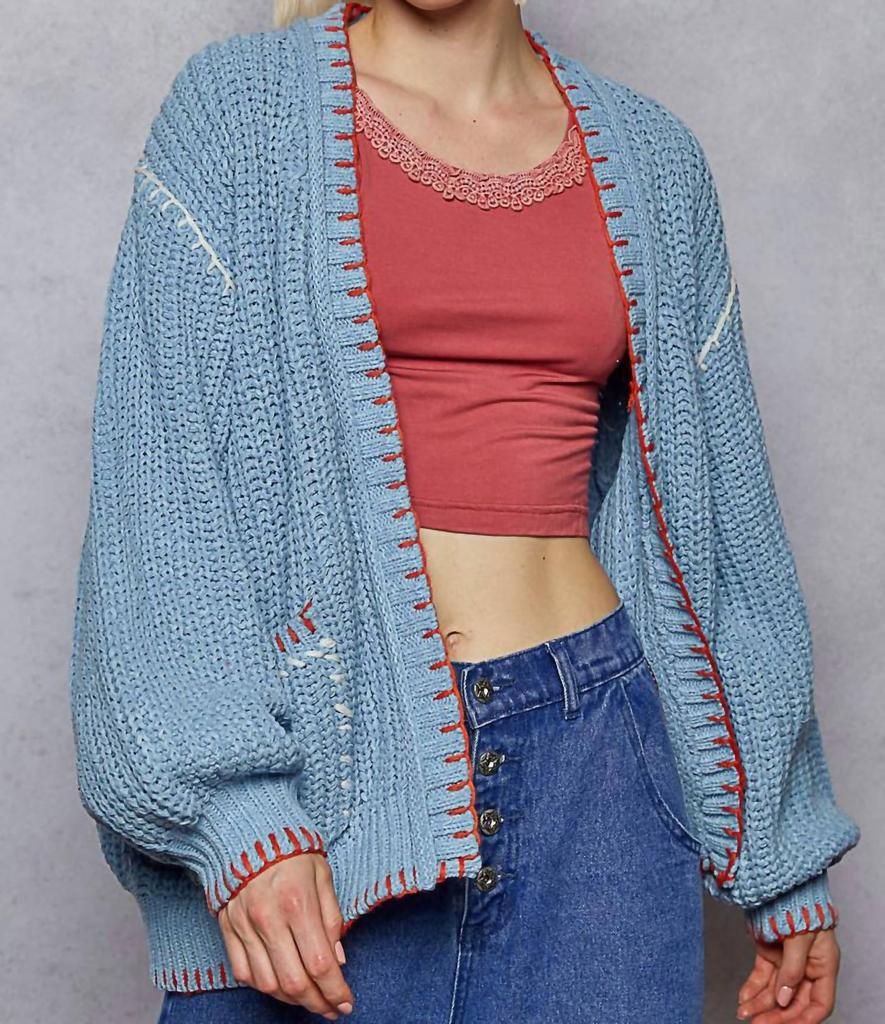 Blanket Stitch Cardigan