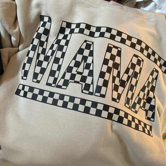 Checkered Mama Hoodie