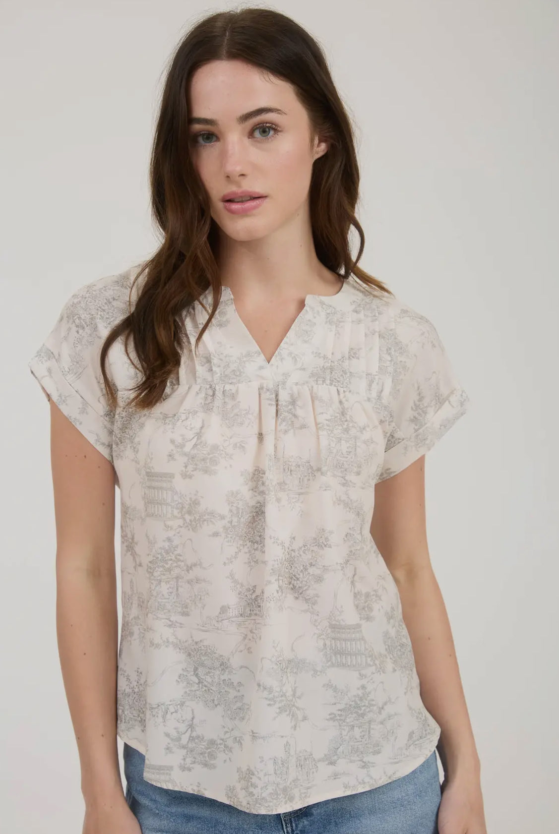 Elizabeth - Toile Print Top