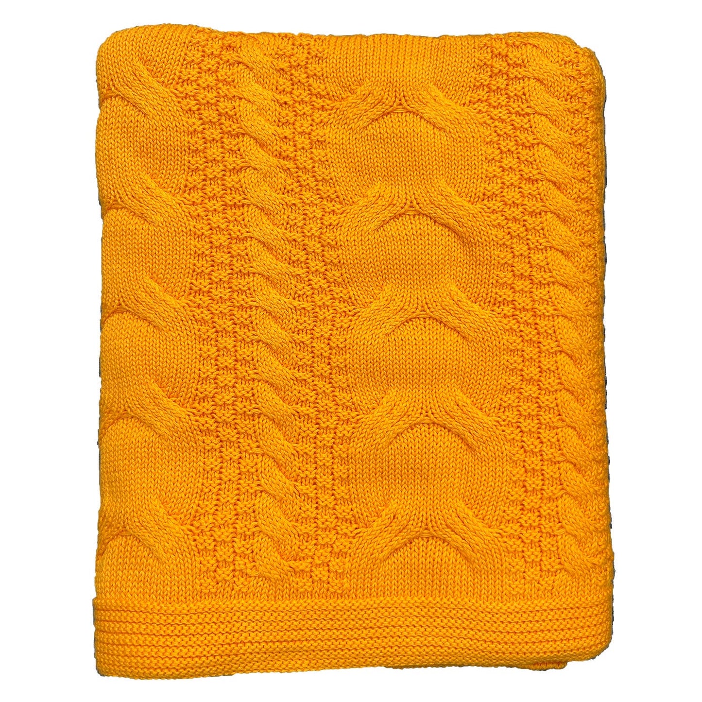 Cable knit Cotton Throw Blanket
