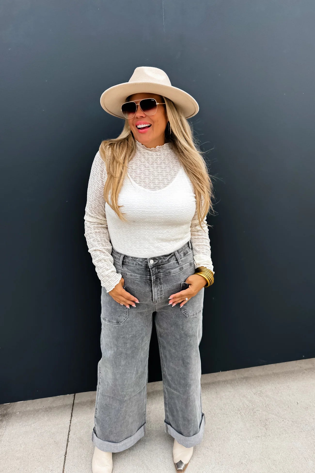 Grey Clover Front Pocket Jean