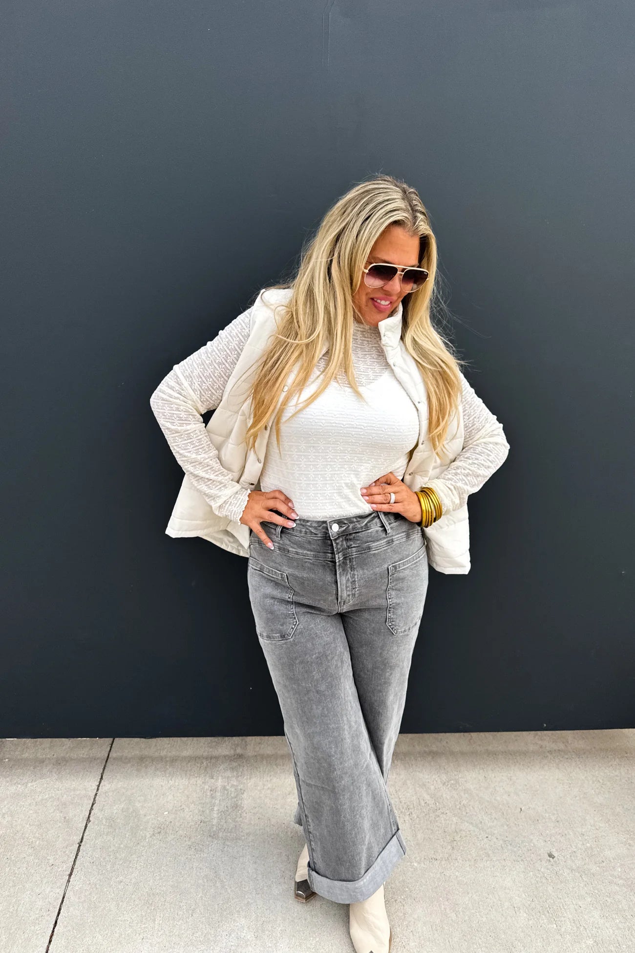 Grey Clover Front Pocket Jean