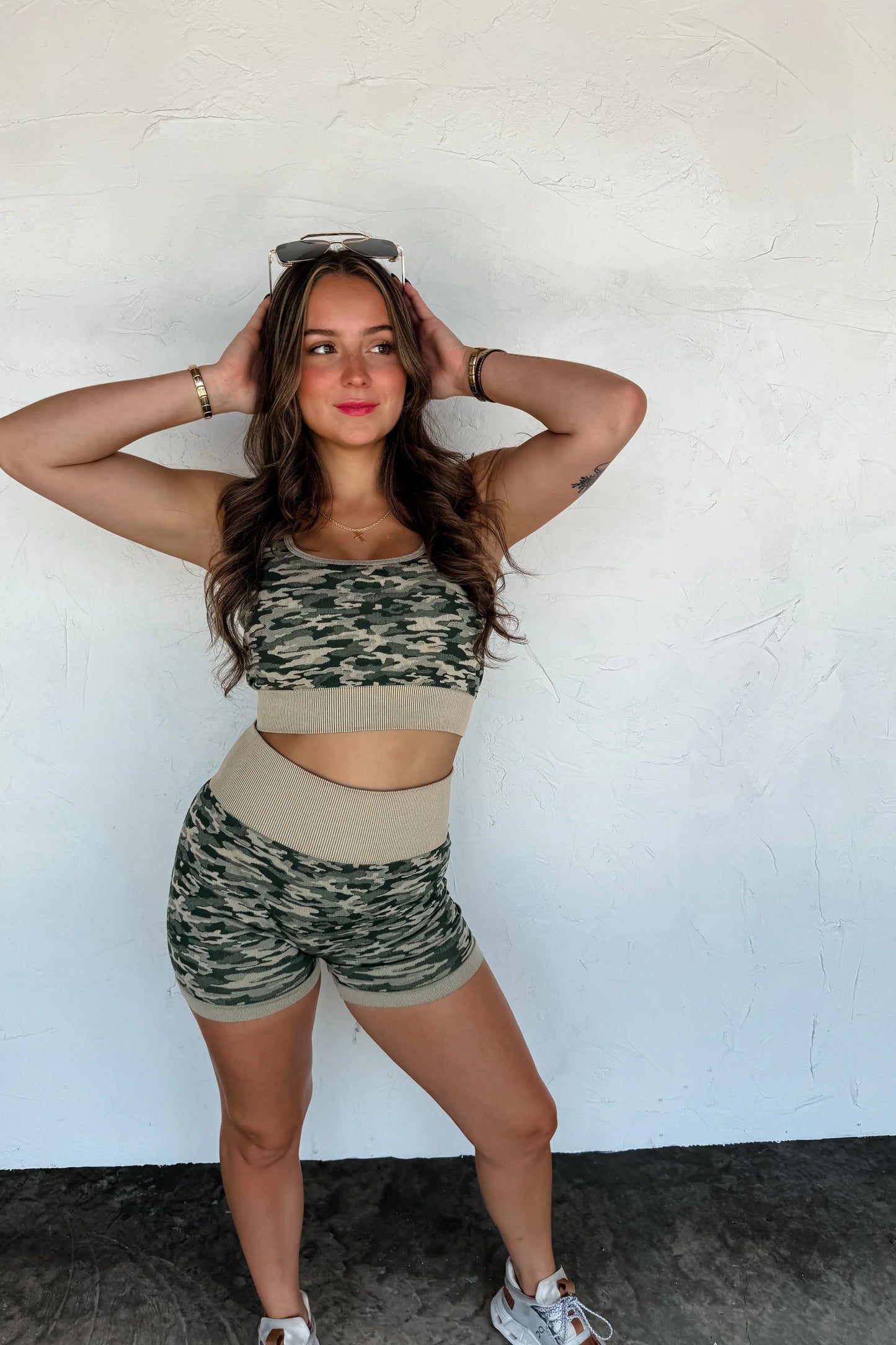 SET - Camo Bra & Biker Short