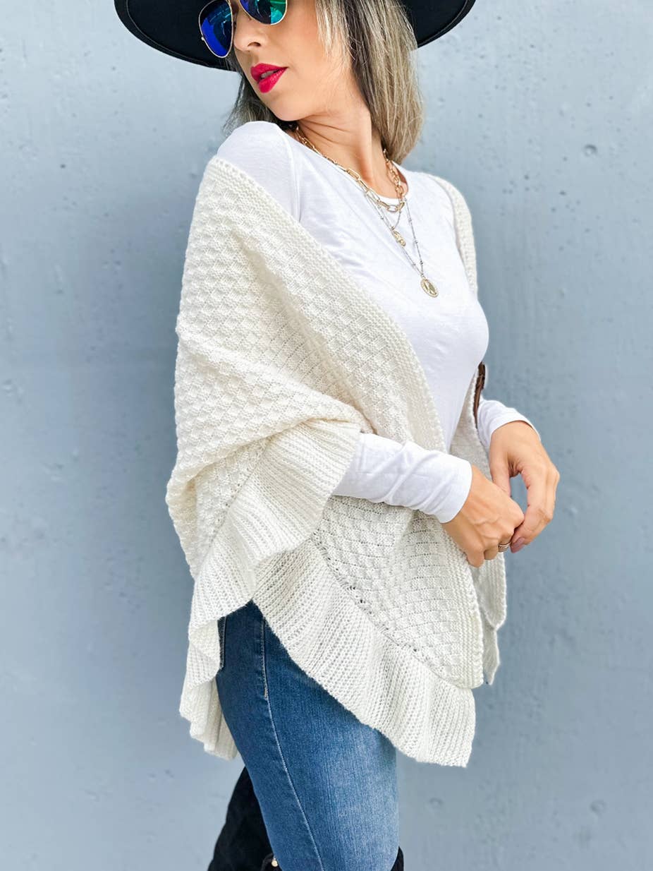 Breezy Ruffle Shawl