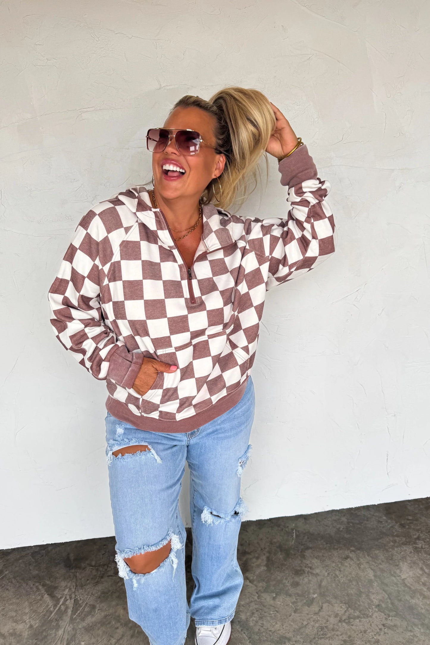 Camo & Checker Easy Does it Pull Over