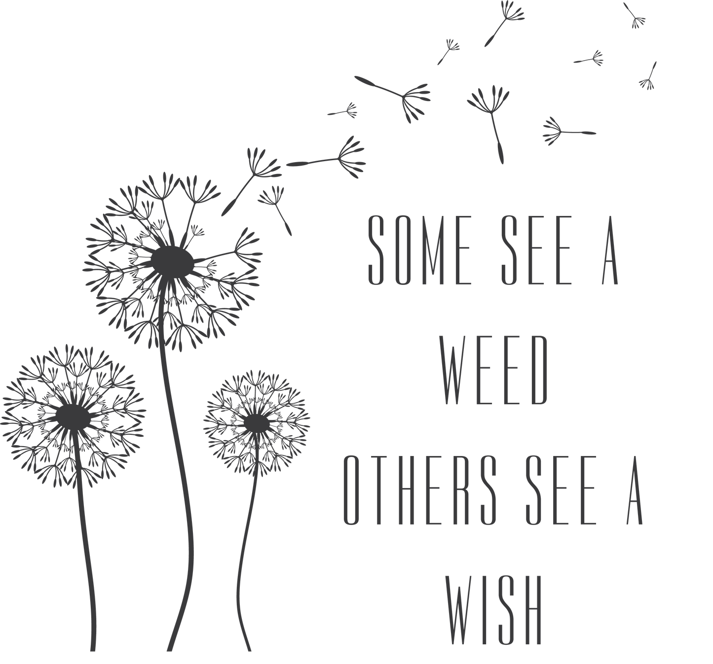 Inspirational Keychain - "Some See a Weed, Others See a Wish