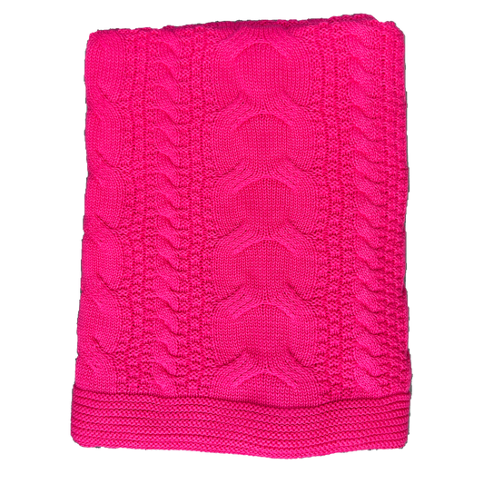 Cable knit Cotton Throw Blanket
