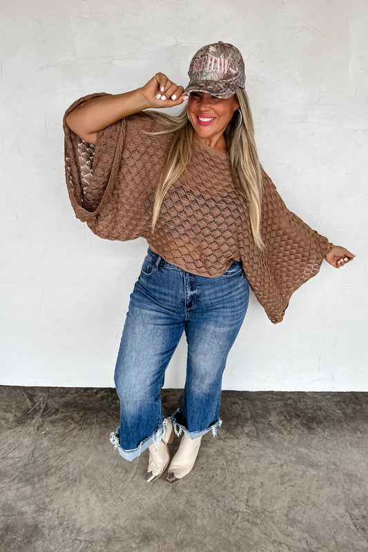 Fall Colors Free Spirt Bell Sleeve Top