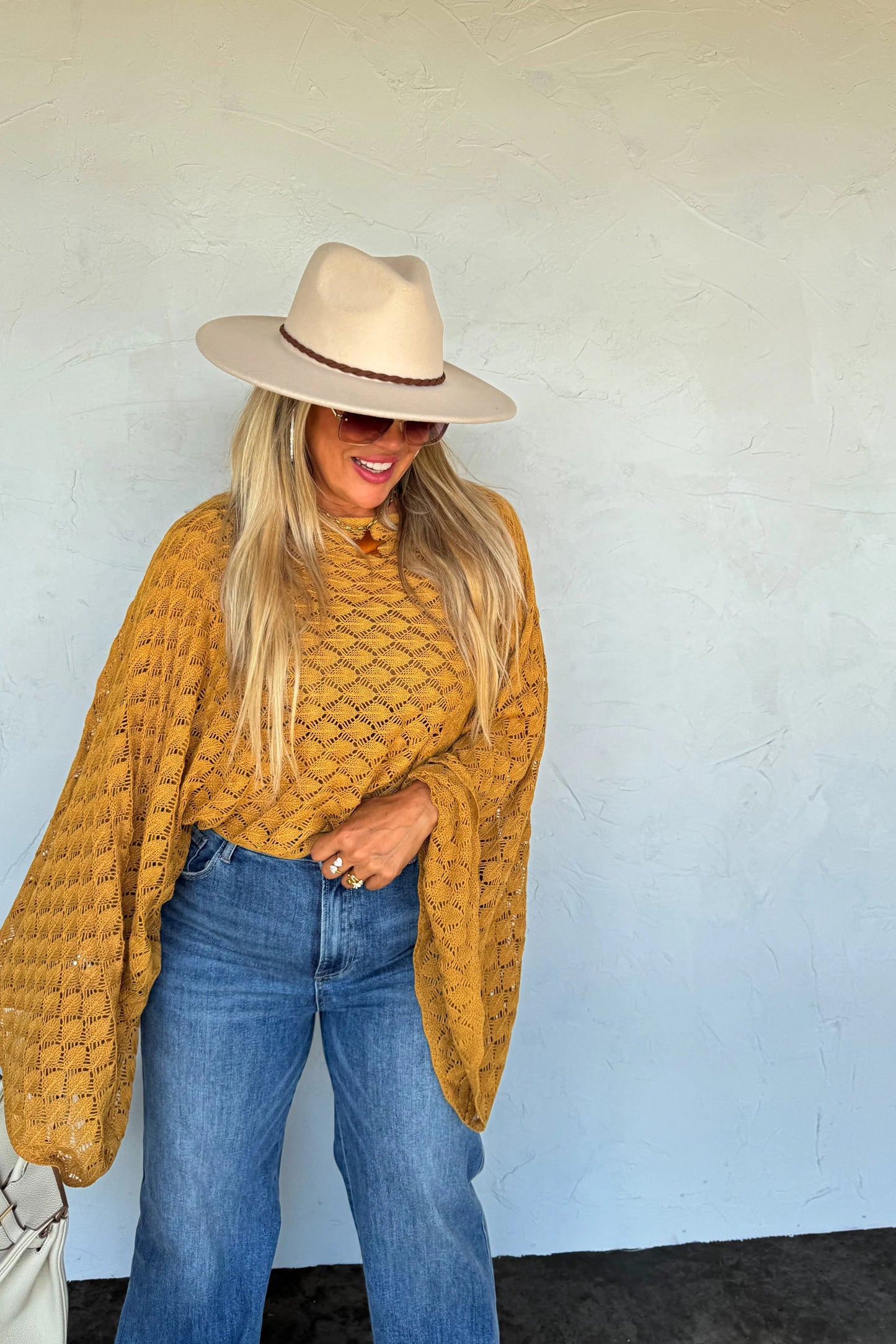Fall Colors Free Spirt Bell Sleeve Top
