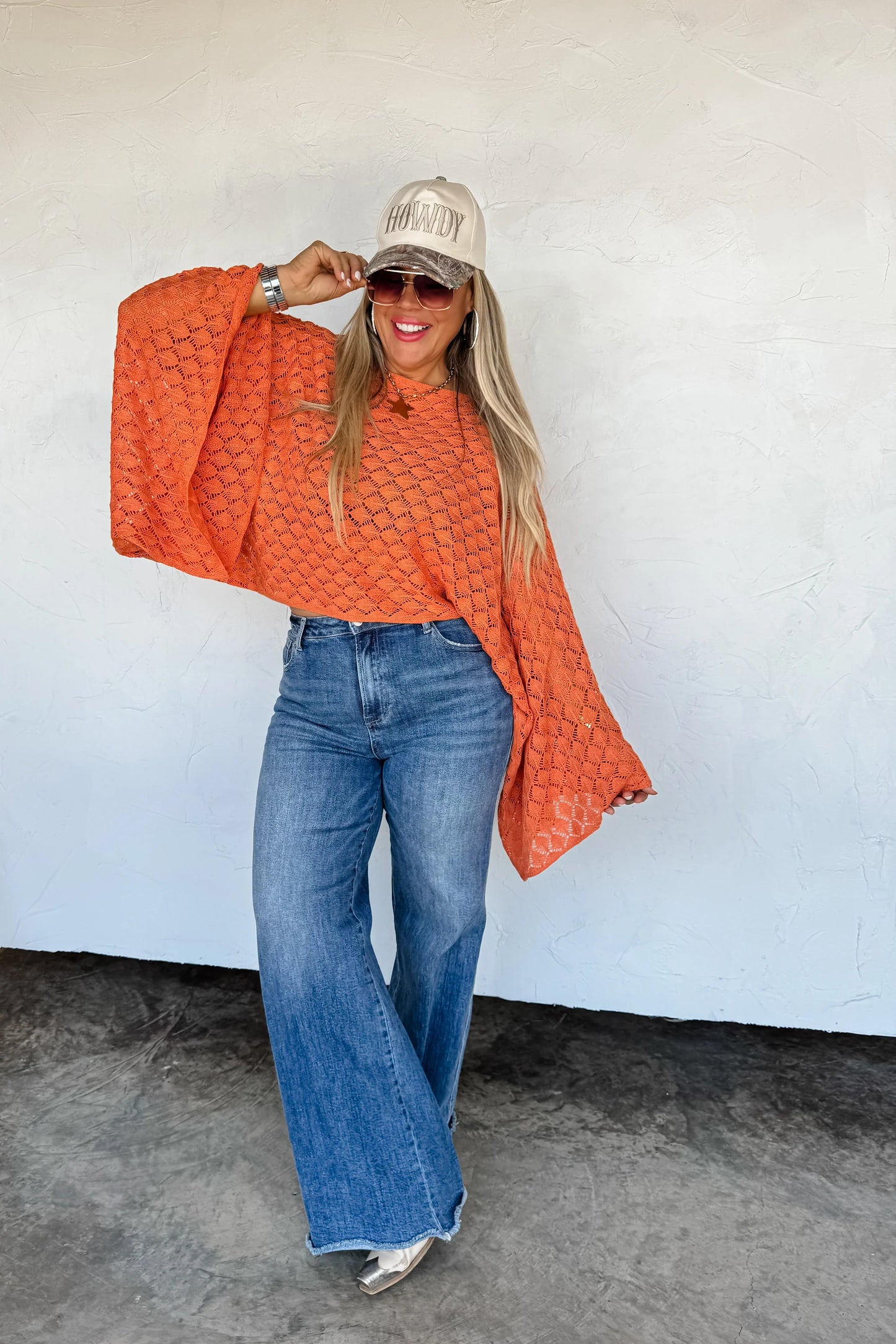 Fall Colors Free Spirt Bell Sleeve Top