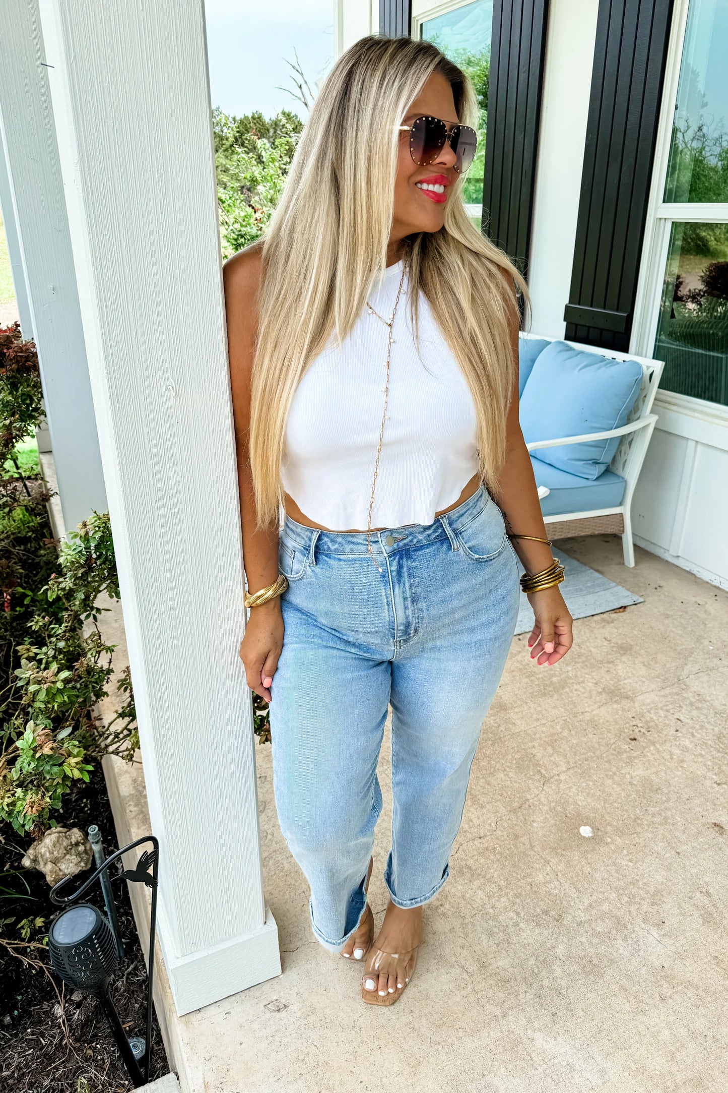 Alexie Straight Leg Cropped Jeans