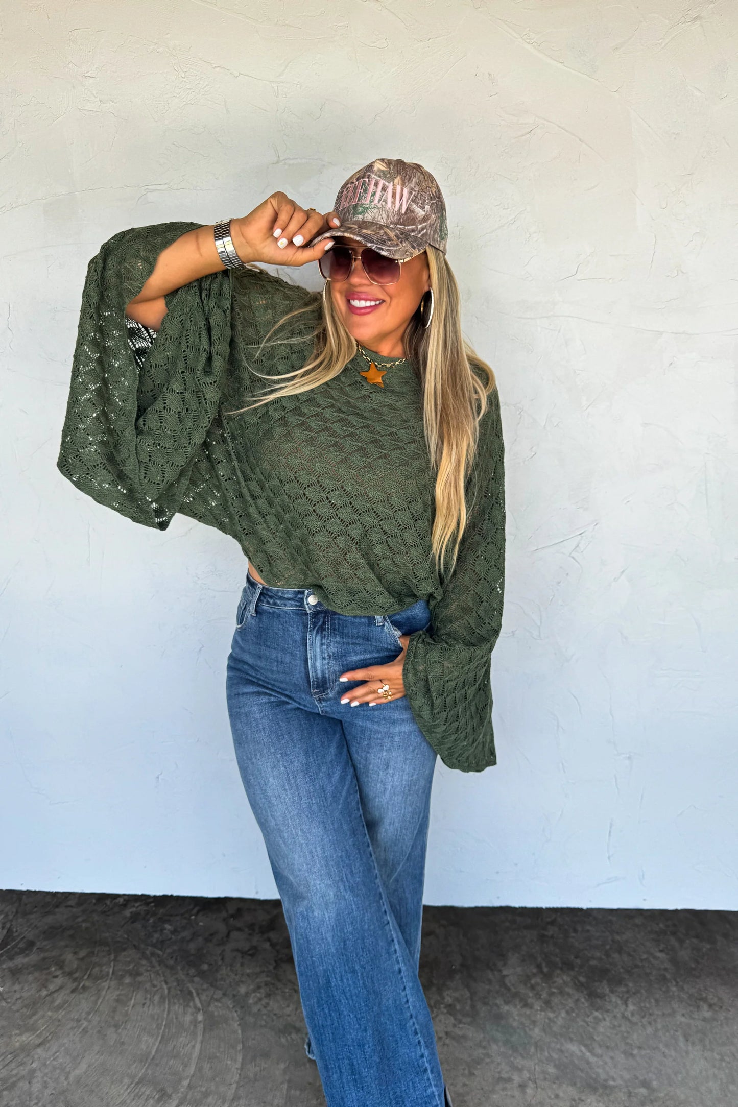 Fall Colors Free Spirt Bell Sleeve Top