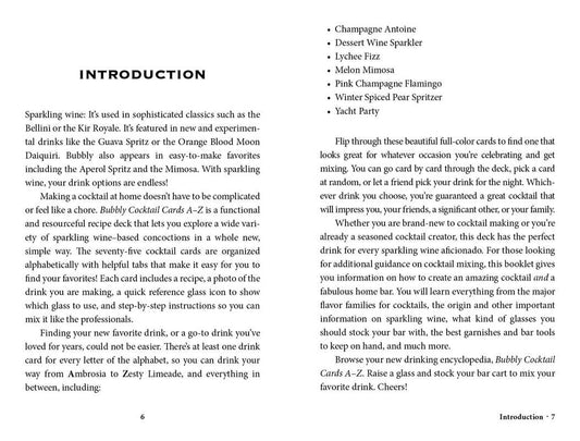 Bubbly Cocktail Cards A–Z by Adams Media