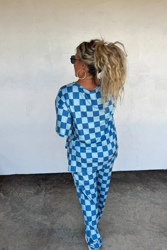 Check Babe Side Slit Top