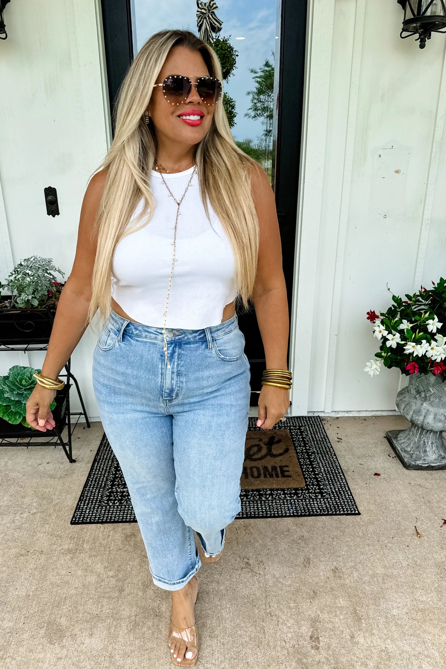 Alexie Straight Leg Cropped Jeans