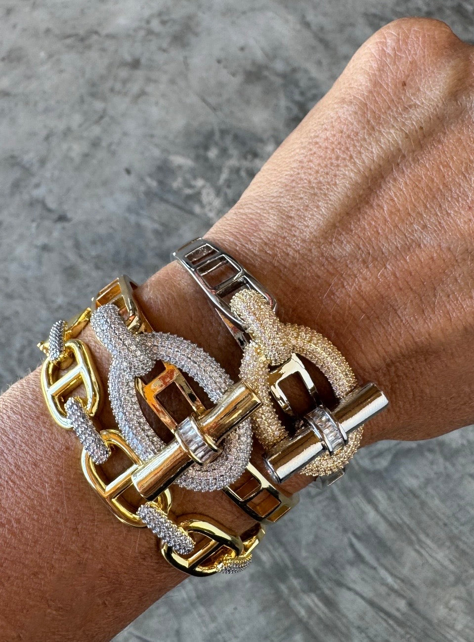 Anchor Pave Diamond Bracelet