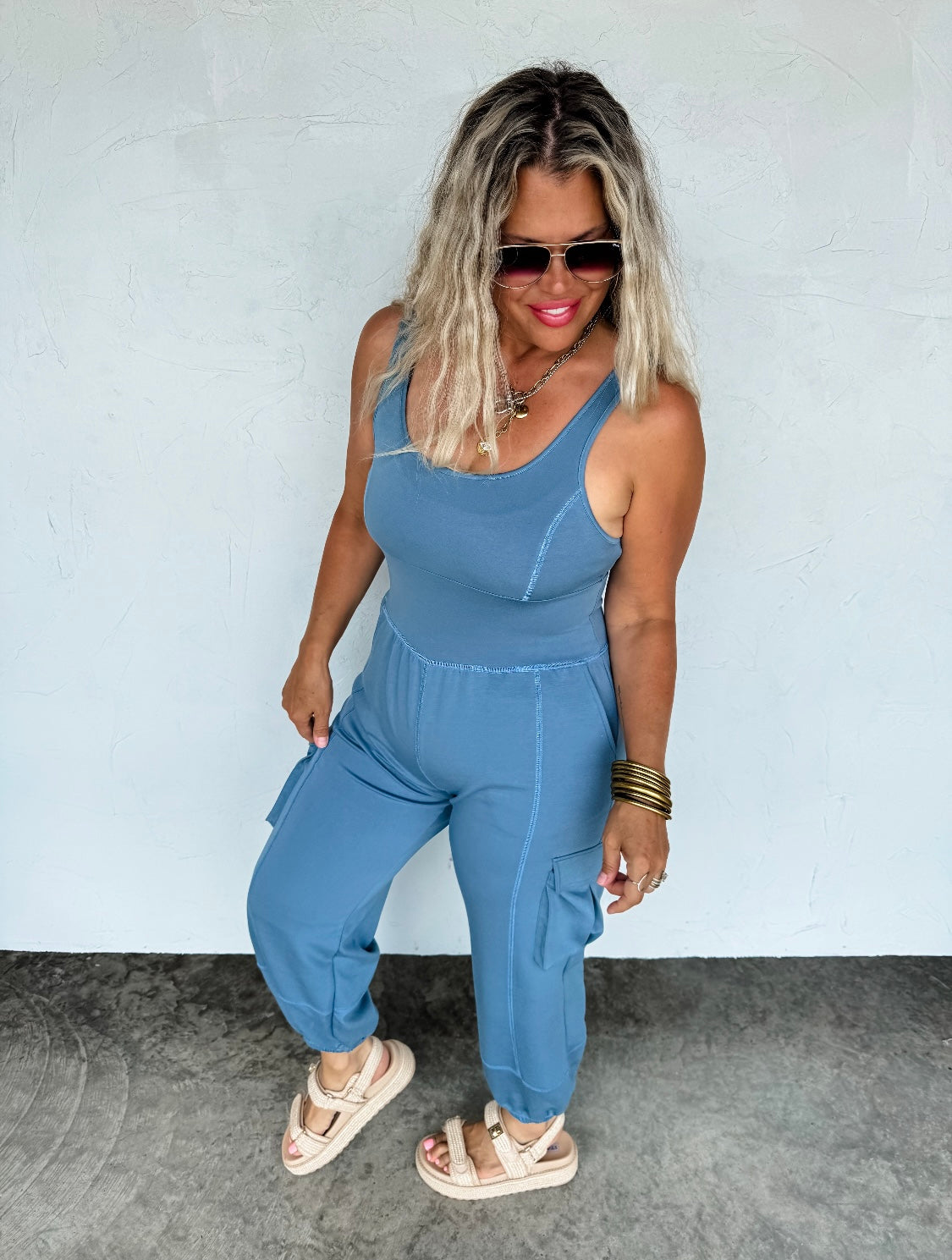 All Set Tank Romper