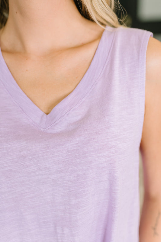 Getting Good V-Neck Tank in Lilac