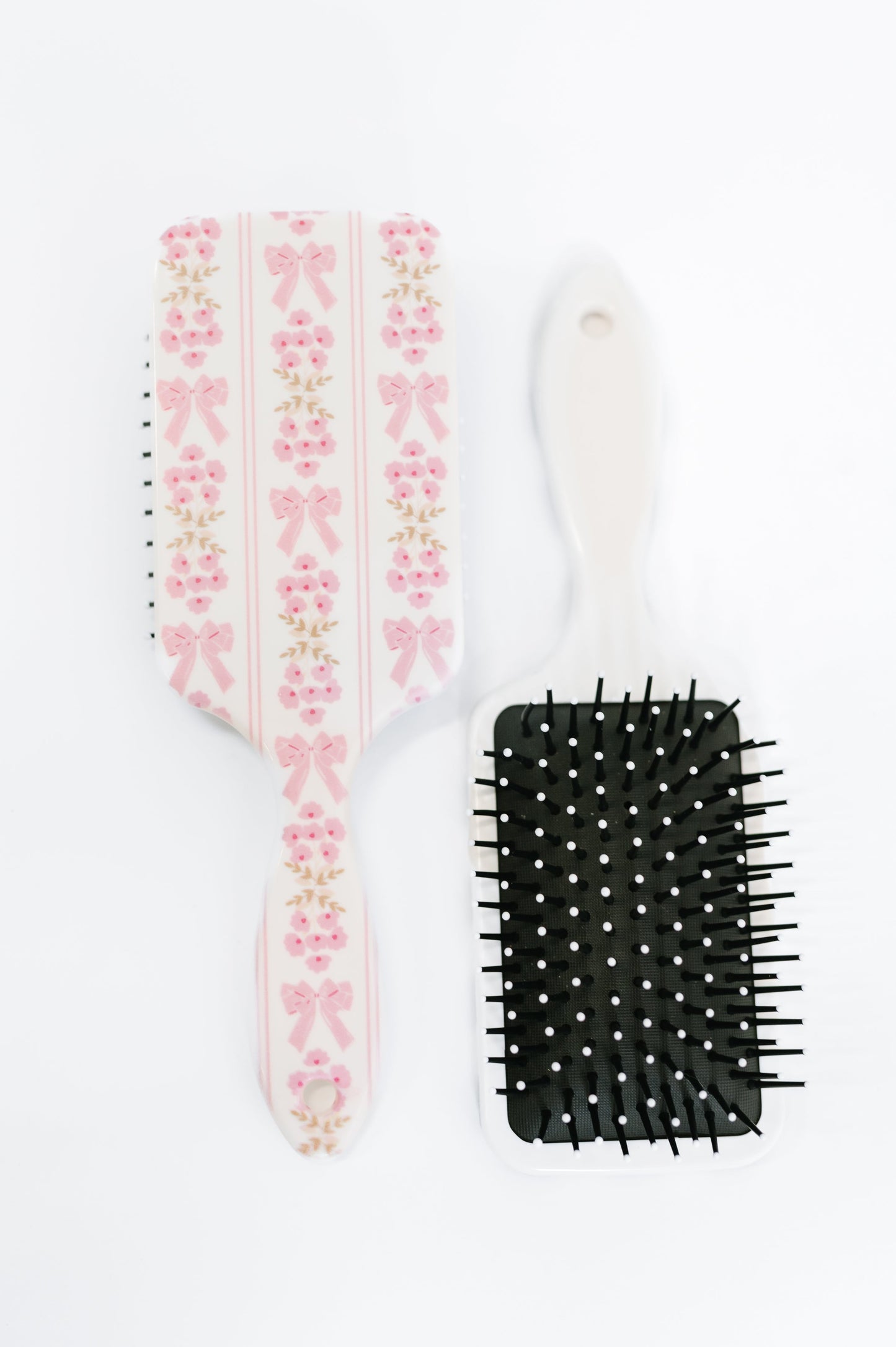 Girly Girl Bow and Floral Hair Brush
