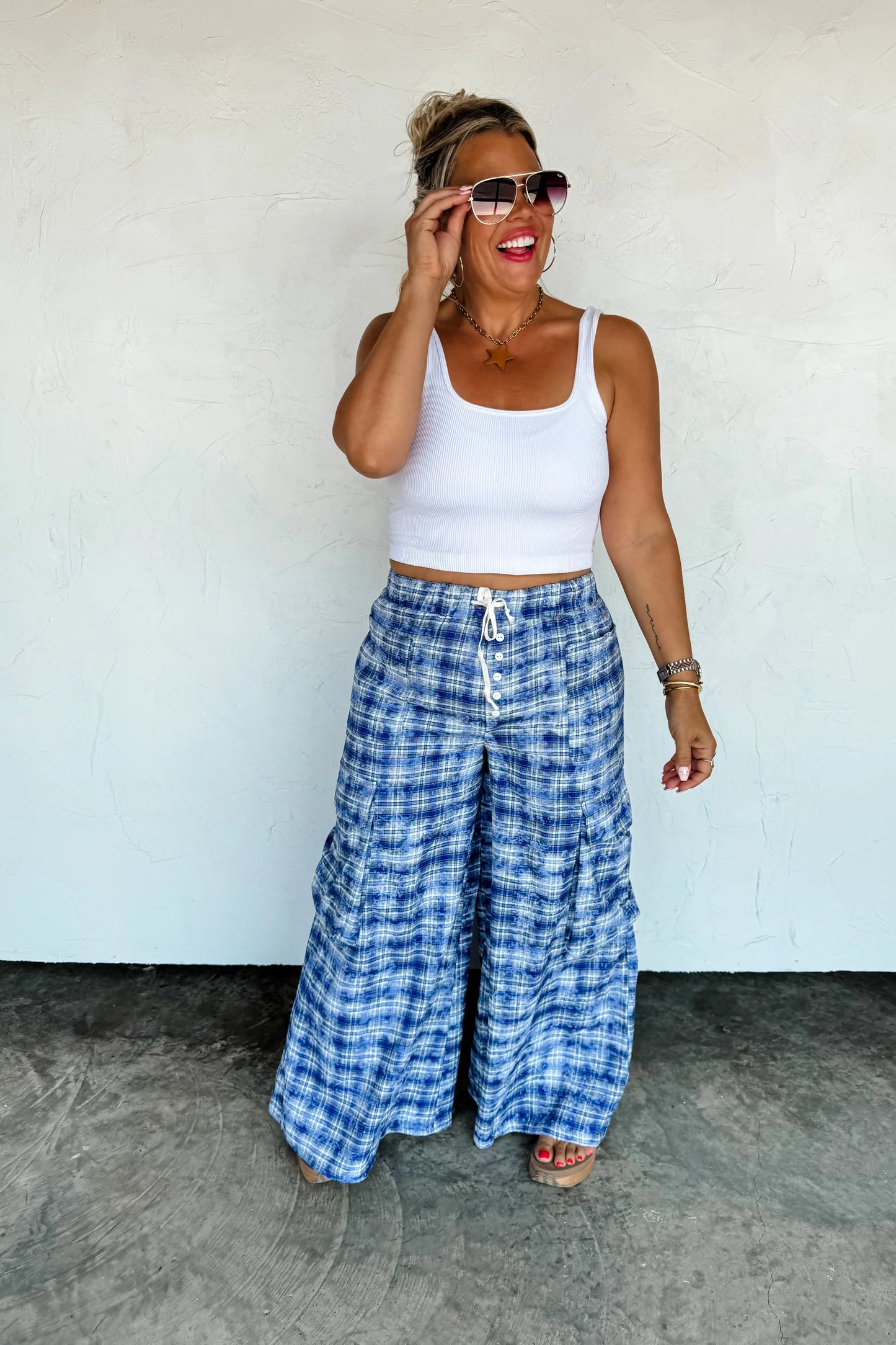 Plaid Behavior - Wide Leg Pant