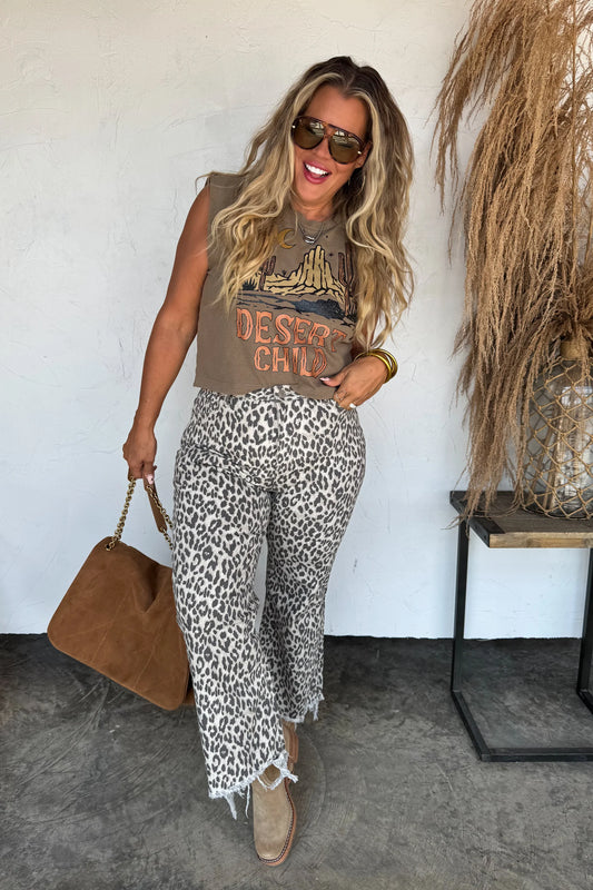 Urban Animal Print Non-Distressed Jean