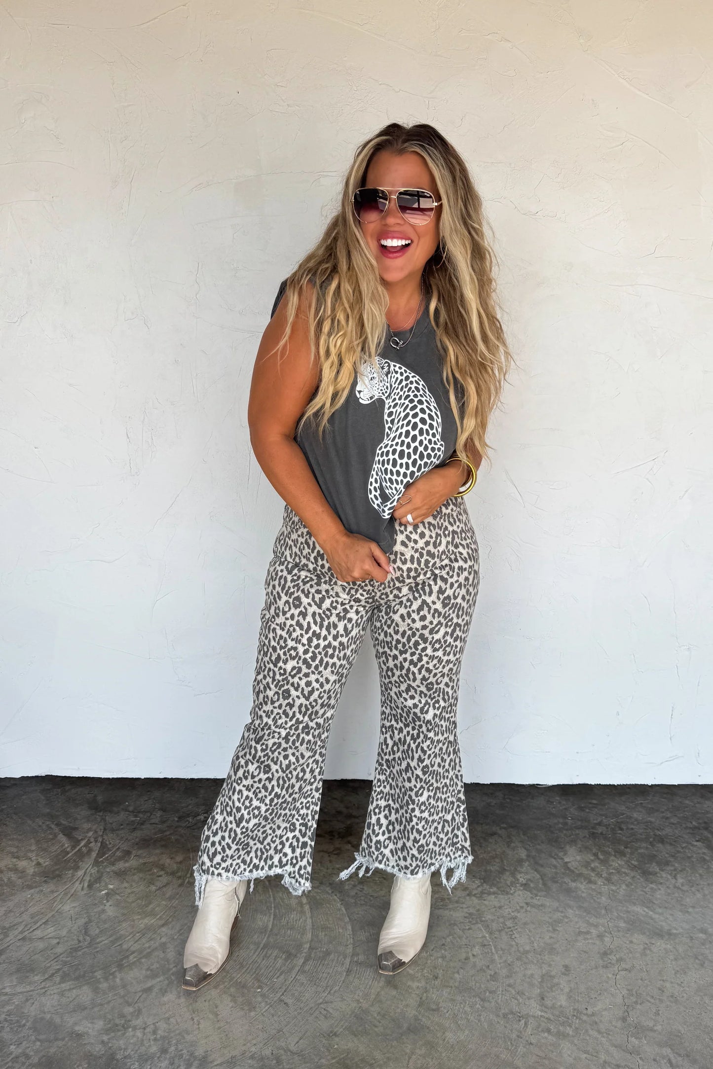Urban Animal Print Non-Distressed Jean