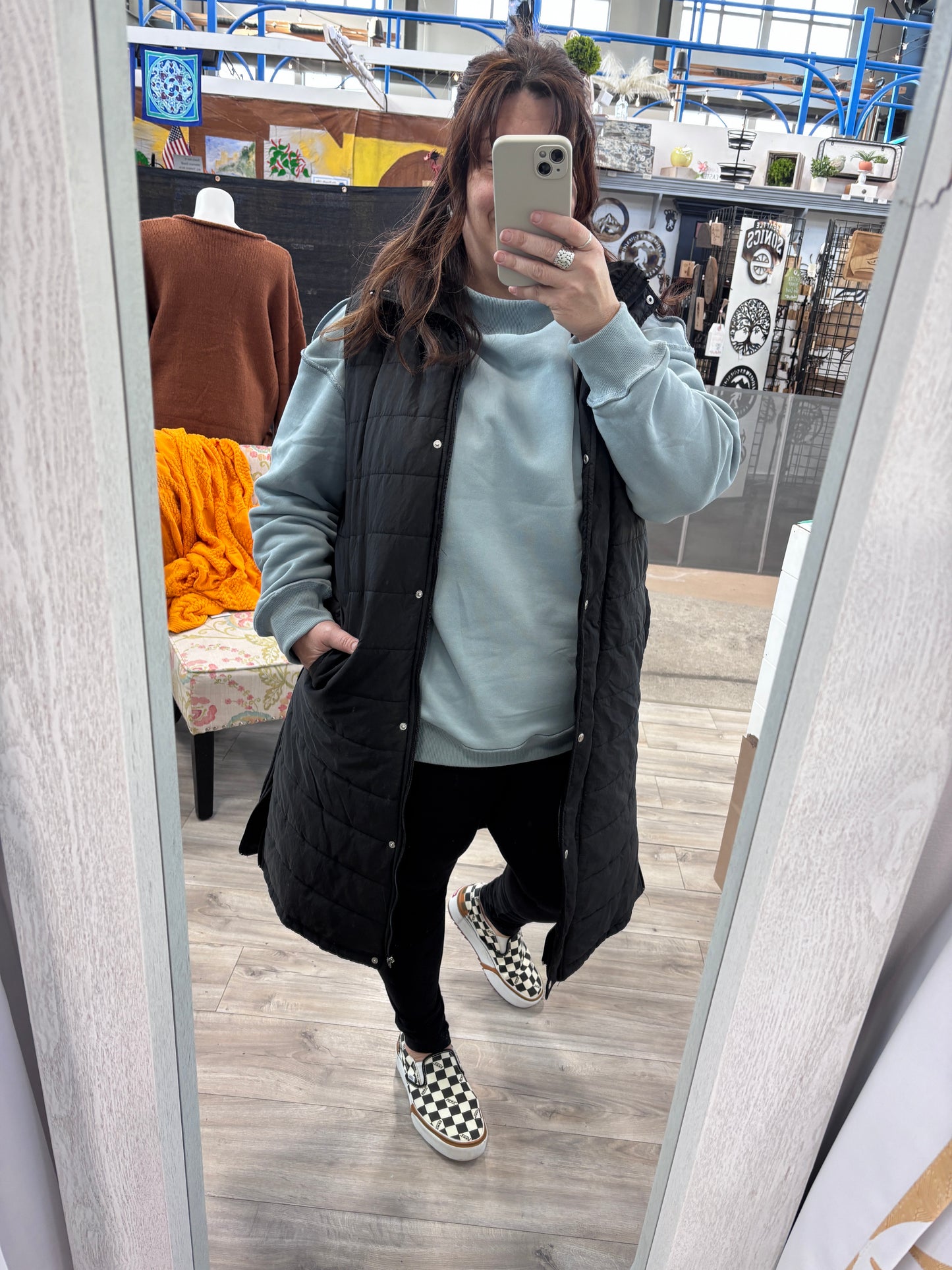 Mock Neck Pocket Crew