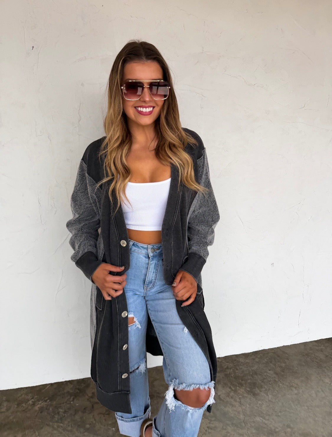 Desi Sweatshirt Cardigan