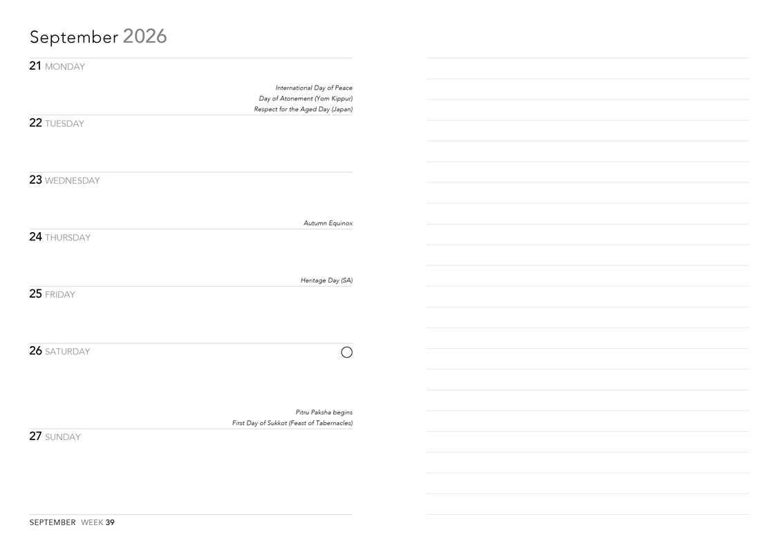 Bee 2026 Leather Planner